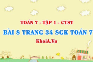 Bài 8 trang 34 SGK Toán 7 chân trời sáng tạo tập 1